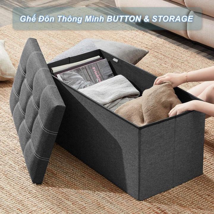 Ghế Đôn Thông Minh BUTTON & STORAGE - Home and Garden