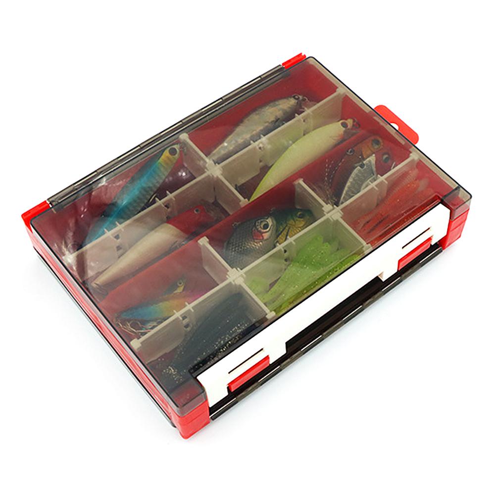 Double Sided Fishing Storage Case Bait Box Lures Organizer Fishing Tackle Container