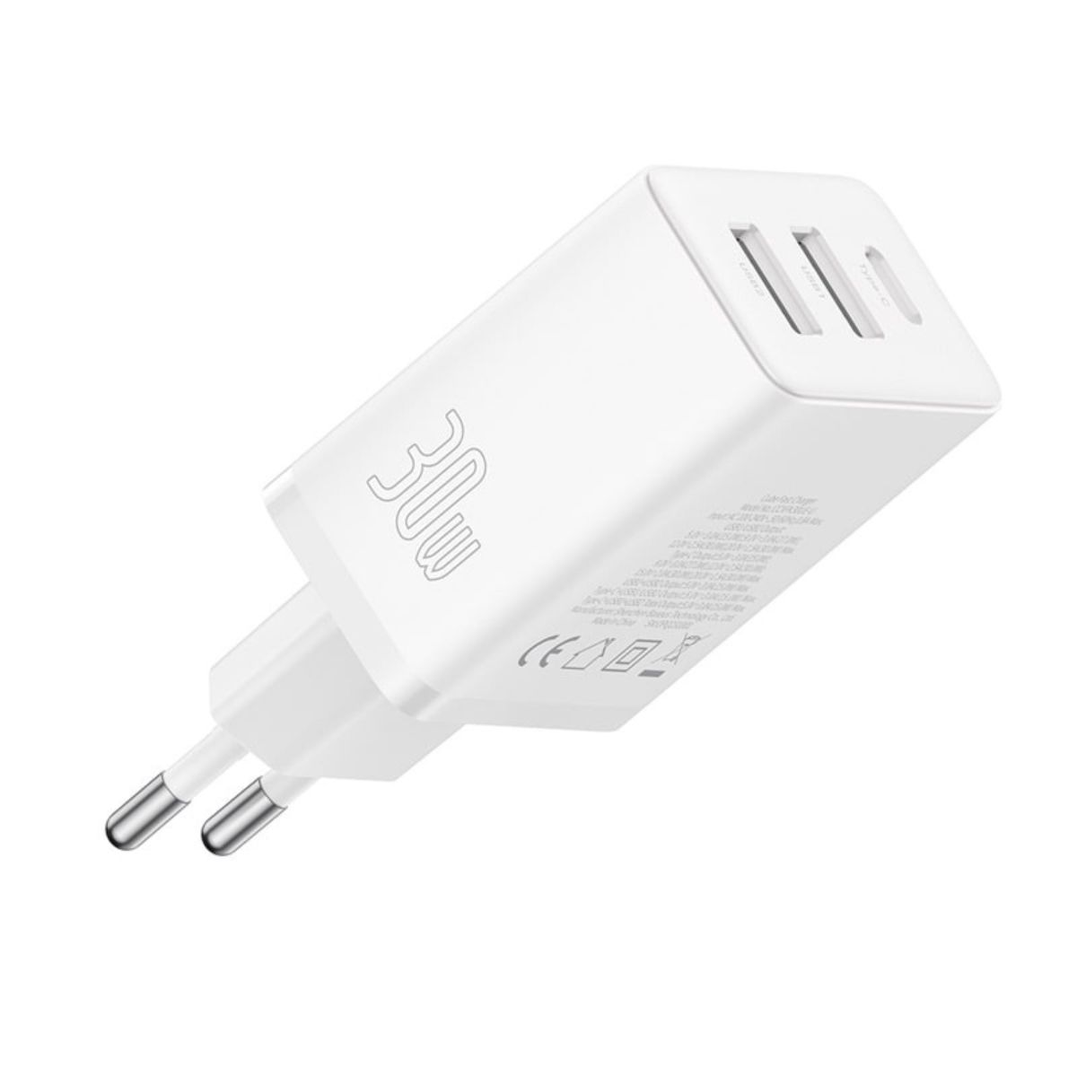 Củ sạc nhanh Baseus Cube Fast Charger 30W (2USB + Type-C)- Hàng Chính Hãng