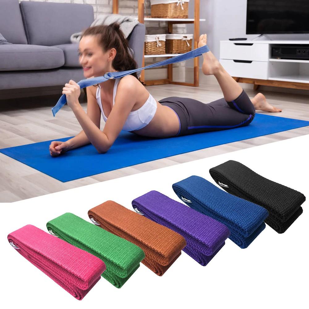 Combo 1 dây và 2 gạch tập yoga (Tím)