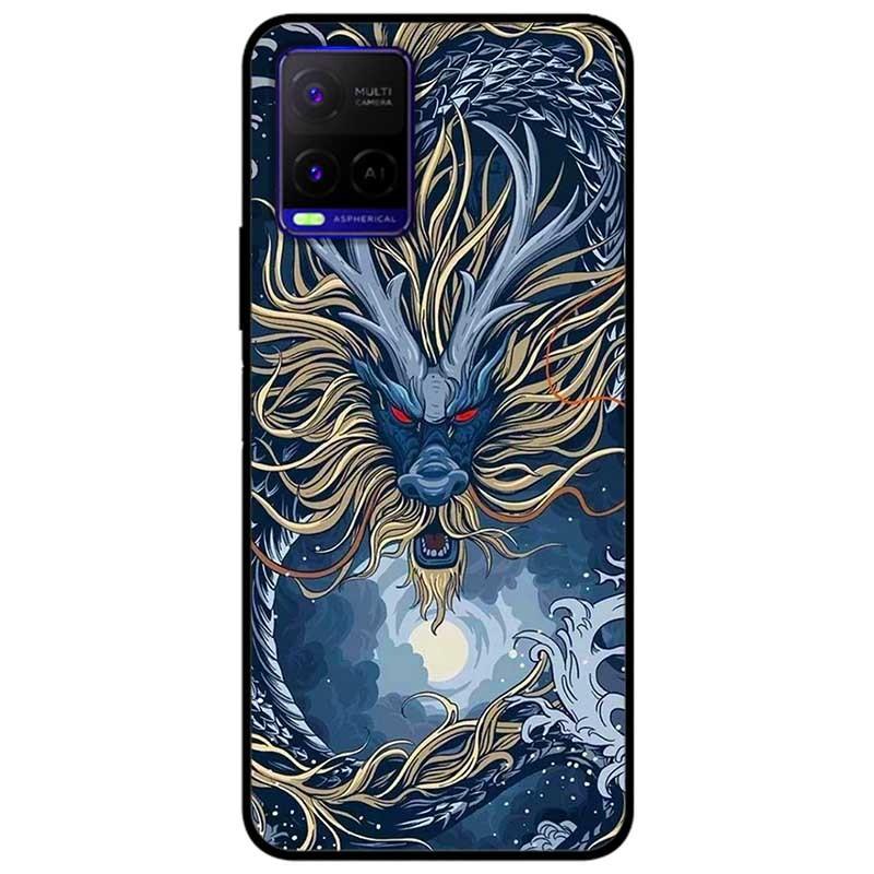 Ốp lưng dành cho Vivo Y21 - Vivo Y21s mẫu Rồng Xanh