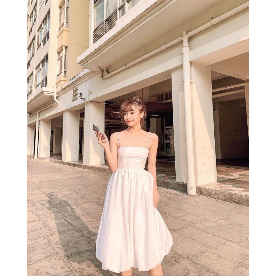 Đầm Babydoll Đuôi Váy Phồng Bí