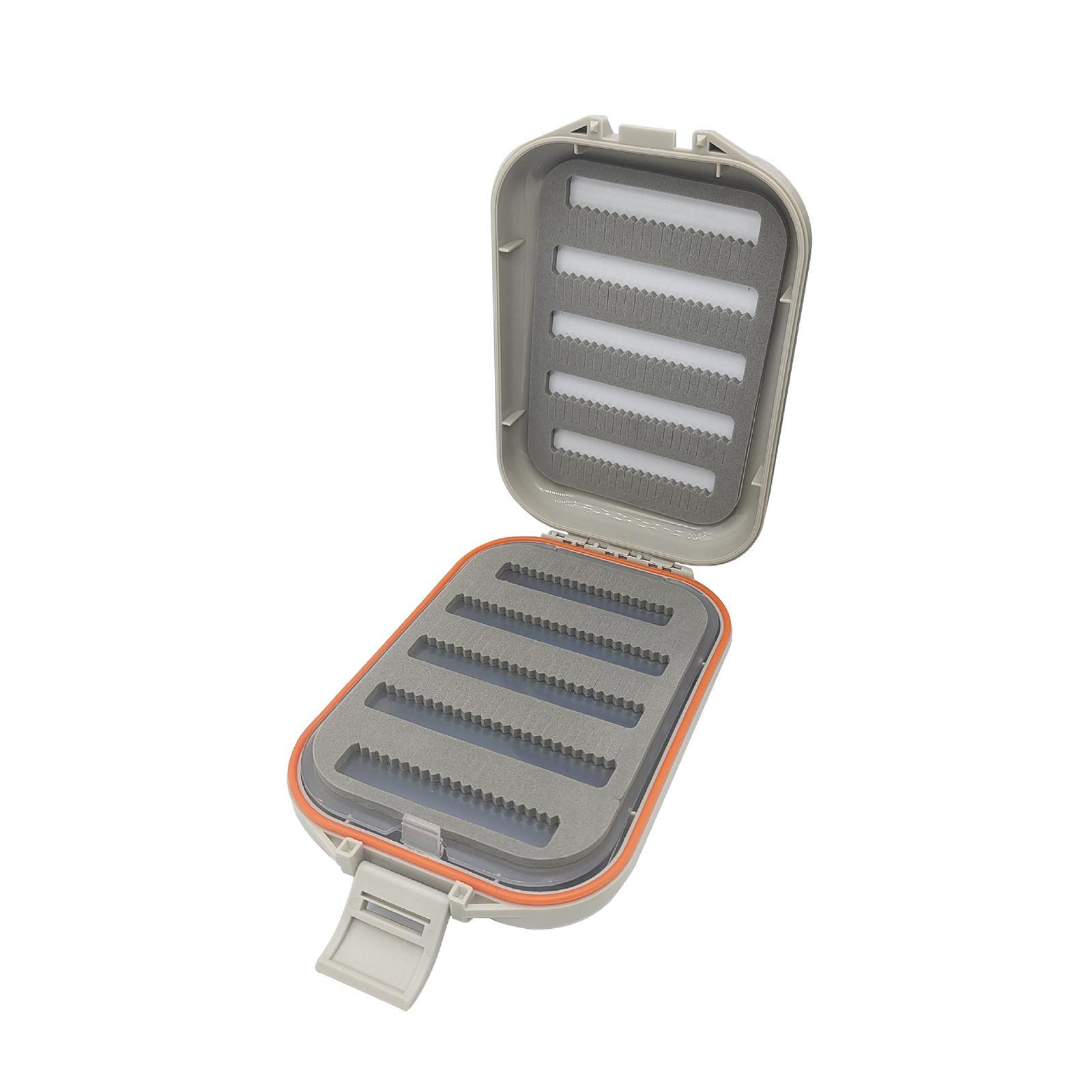 Waterproof Fly Box Case Equipment , Fishing Tackle Box Easy Grip 4 Sided Fly Fishing Storage Fly Holder for Dry Fly, Bass Trout Gear