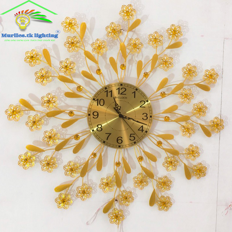 Đồng hồ Treo Tường, đồng hồ decor nghệ Thuật Cao Cấp hiện đại 3D kích cỡ lớn treo phòng khách 2336