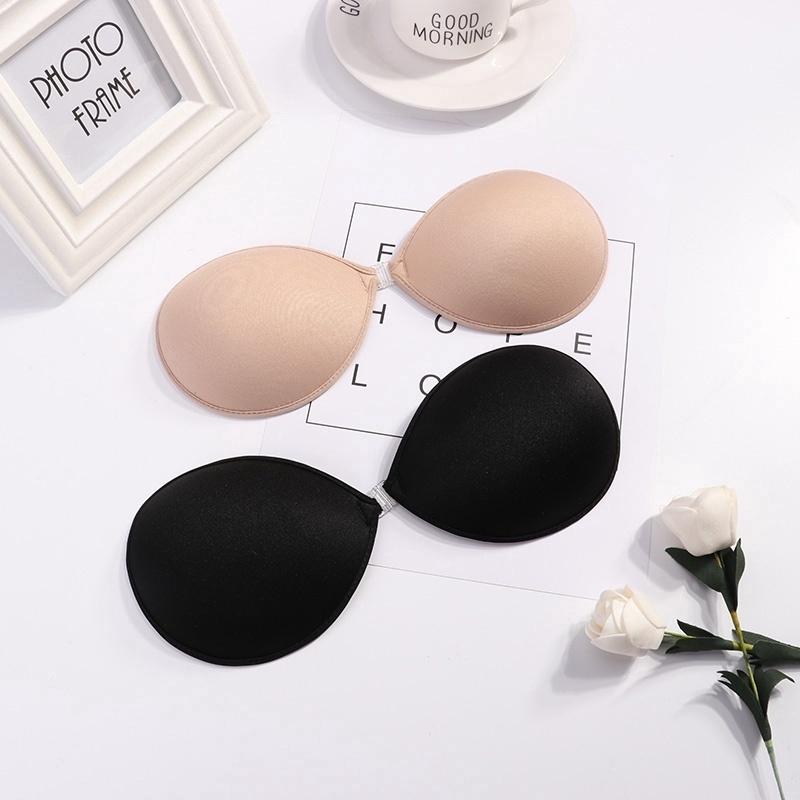 Sexy Backless Self Adhesive Silicone Push Wings Bra/ Solid Color Strapless Gather Underwear/ Comfortable Soft Seamless Chest Enhancer Lingerie