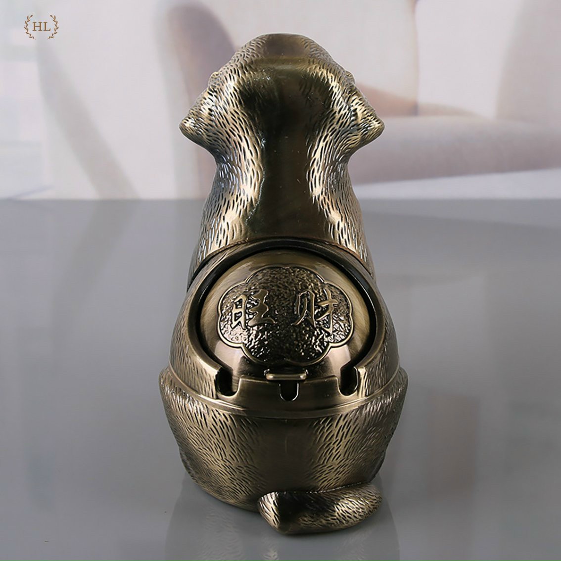 GẠT TÀN CHÓ PULLDOG | Gạt tàn hình chó Labrador chất liệu hợp kim đồng không bạc màu chế tác thủ công