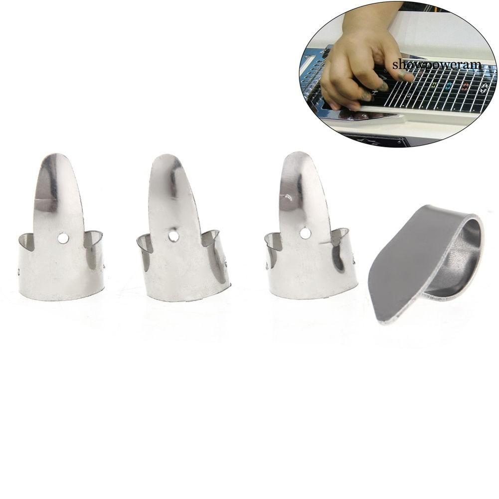 1 Ngón Tay Cái Với 3 Đầu Ngón Tay Bằng Kim Loại Cho Guitar Ukulele Ukulele