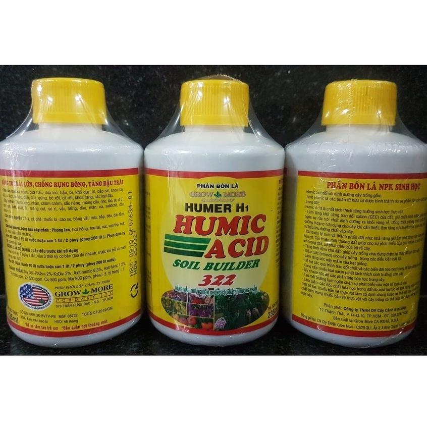 Humic 322 - Phân Bón Hữu Cơ Giải Độc Cho Đất - Chai 235ml