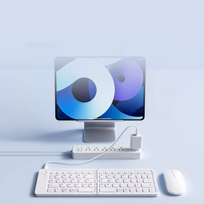 Bàn phím Bluetooth rời gấp gọn tương thích với Windows, Mac, iOS và Android kết nối điện thoại, laptop, máy tính bảng - Hàng chính hãng