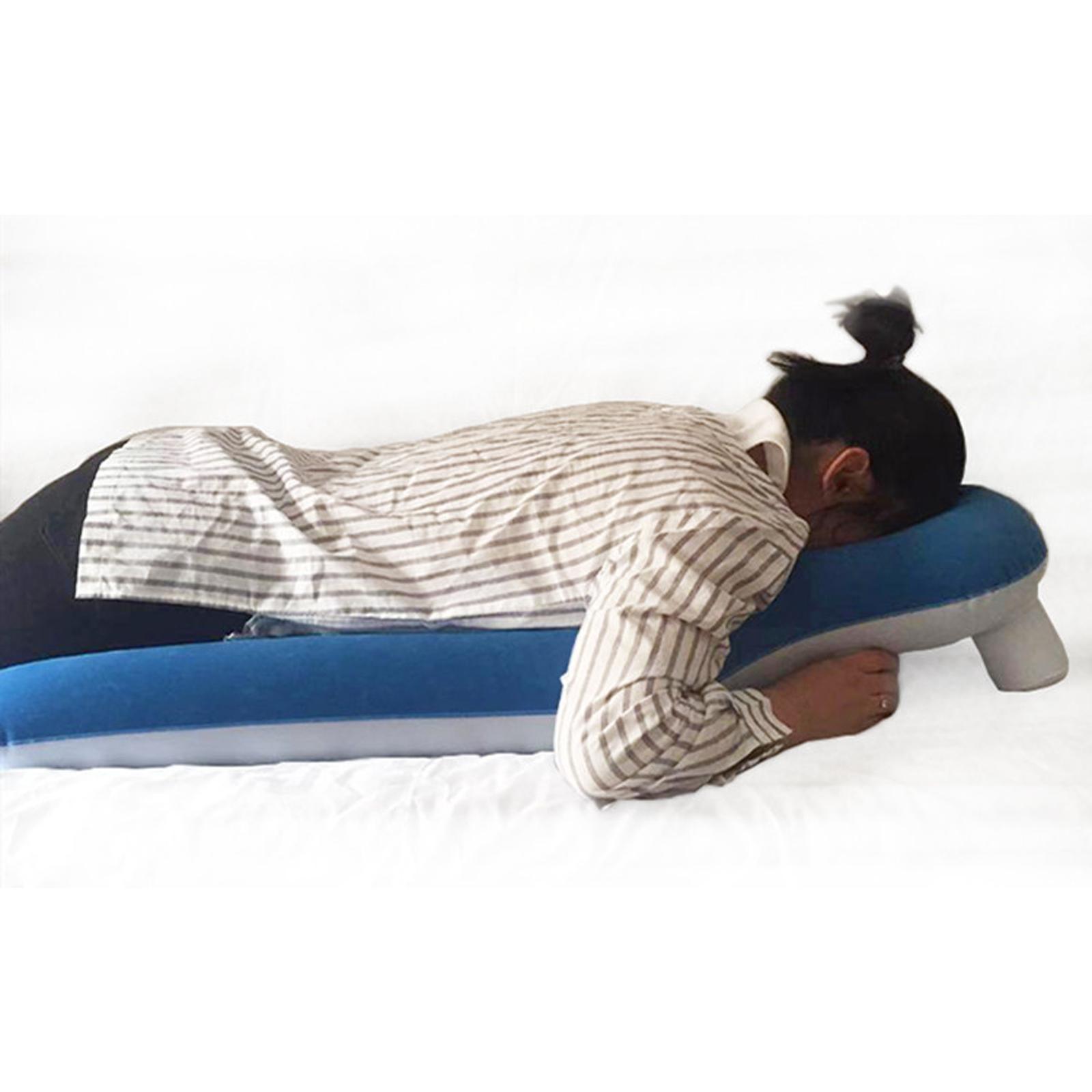 Face Down Pillow Eye Recovery Equipment Comfortable Head and Neck pillow Pillow with Hole Bed Pillow Inflatable for Sleeping Napping