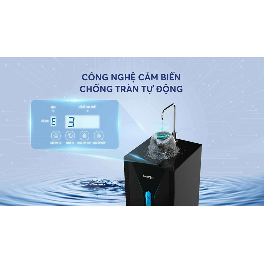 Máy lọc nước 11 lõi Hydro-Ion KAE-S65 Karofi,  Màng RO 100 GPD Purifilm Mỹ - Hàng chính hãng - Miễn phí lắp đặt toàn quốc