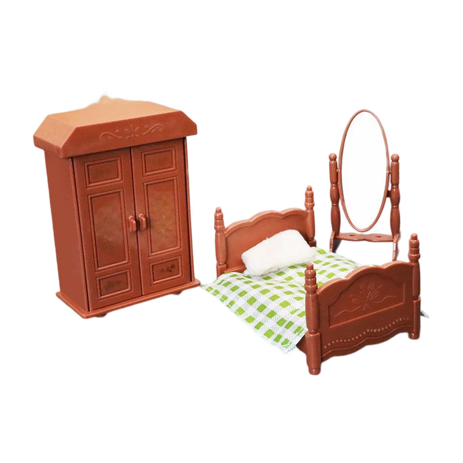 1/6 Scale Dollhouse Bedroom Dollhouse Decoration Landscape for Holiday Gifts