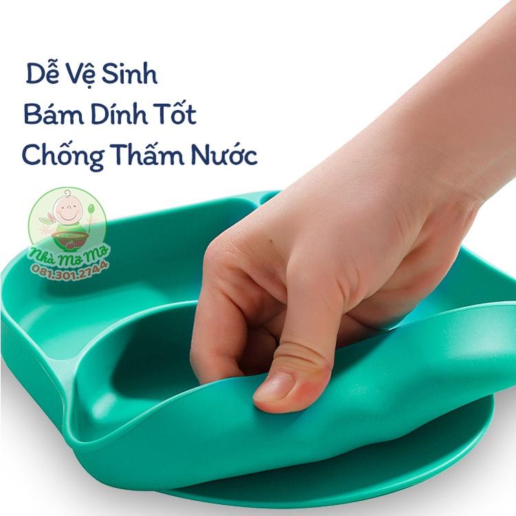 Khay Silicon Chống Đổ Vuông CHo Bé Ăn Dặm