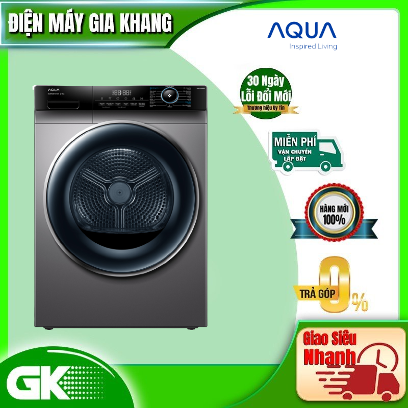 Máy giặt sấy Aqua Inverter 10kg/6kg AQD-AH1000G(PS) - Hàng chính hãng (chỉ giao HCM)