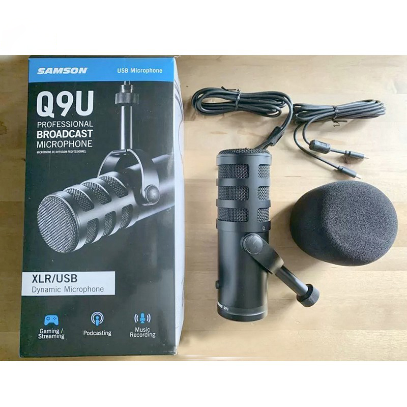 Samson Q9U - Micro Dynamic, XLR/USB Thu Âm Chuyên Nghiệp Cho Podcast, Livestream Và Phòng Thu - Hàng Chính Hãng