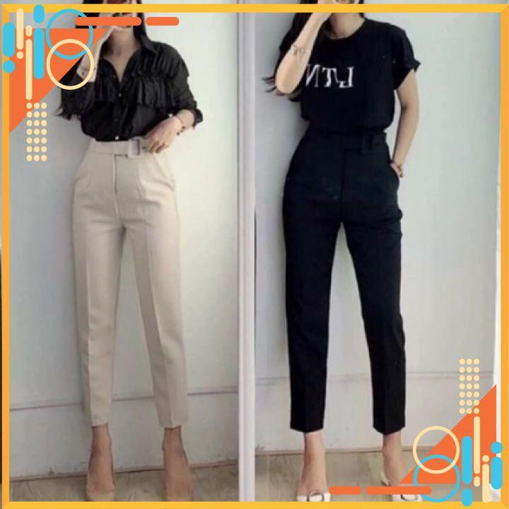 Quần baggy SIÊU HOT  công sở nữ kèm đai bọc tôn dáng