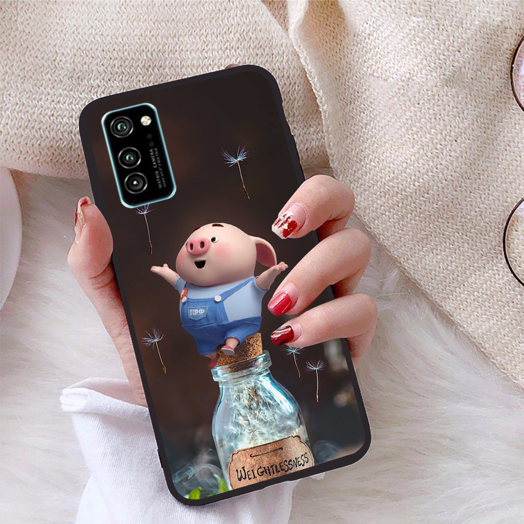 Ốp lưng dành cho Honor V30 viền dẻo TPU Bộ Sưu Tập Lợn Tết - Hàng chính hãng