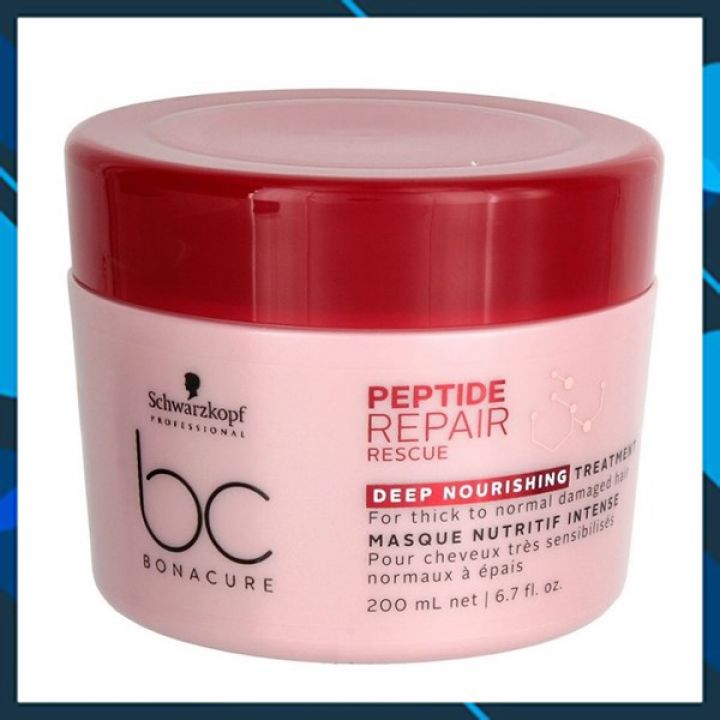 Dầu hấp ủ Schwarzkopf BC Bonacure Peptide Rescure Repair phục hồi tóc hư tổn theo cấp độ chính hãng Đức