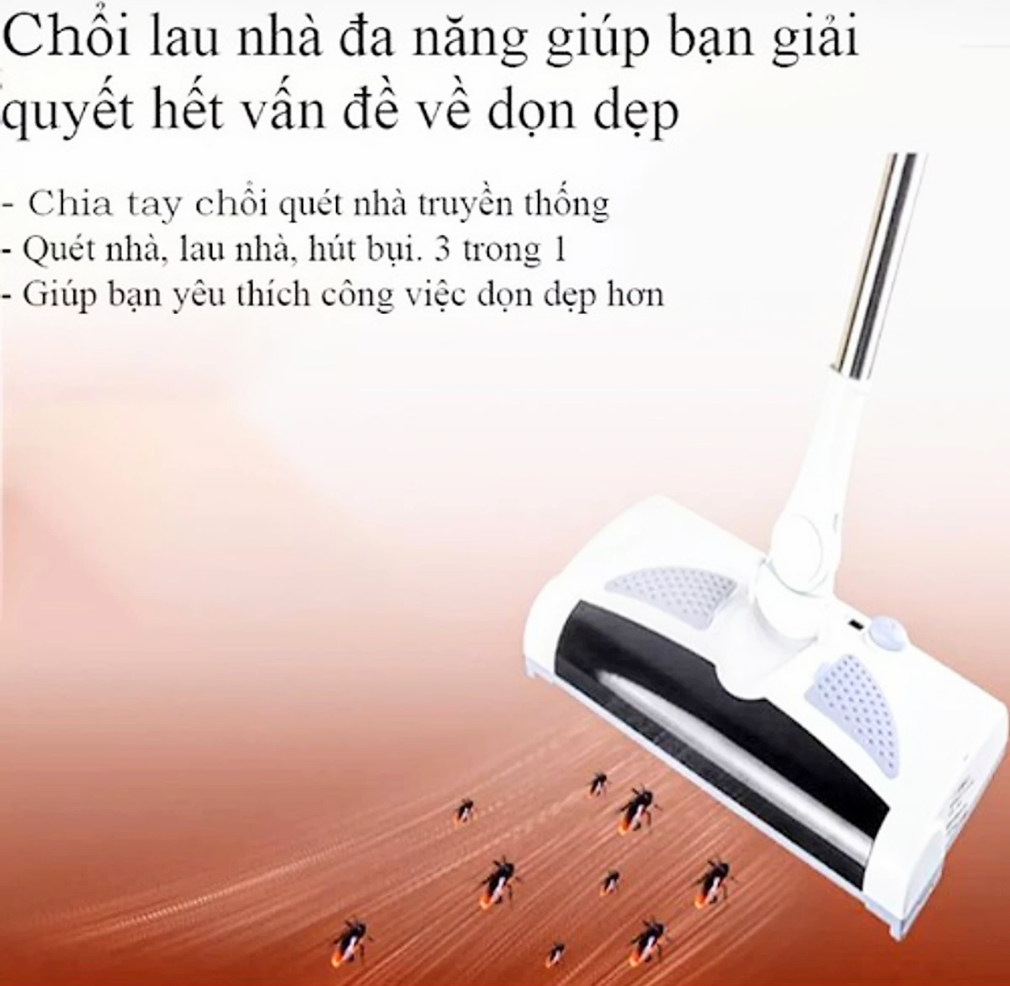 BỘ CHỔI ĐIỆN LAU NHÀ QUÉT DỌN DẸP NHÀ HÚT BỤI SIÊU SẠCH THÔNG MINH ĐA CHỨC NĂNG TIỆN DỤNG MẪU MỚI HÀNG CAO CẤP LOẠI TỐT