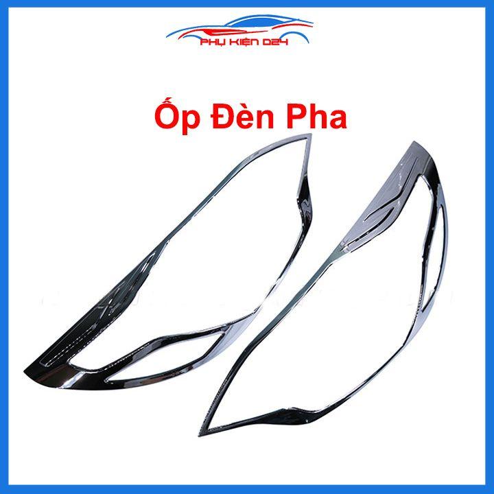 Ốp viền đèn pha hậu mạ crom Kia Rio 2018-2019-2020 chống trầy trang trí bảo vệ xe
