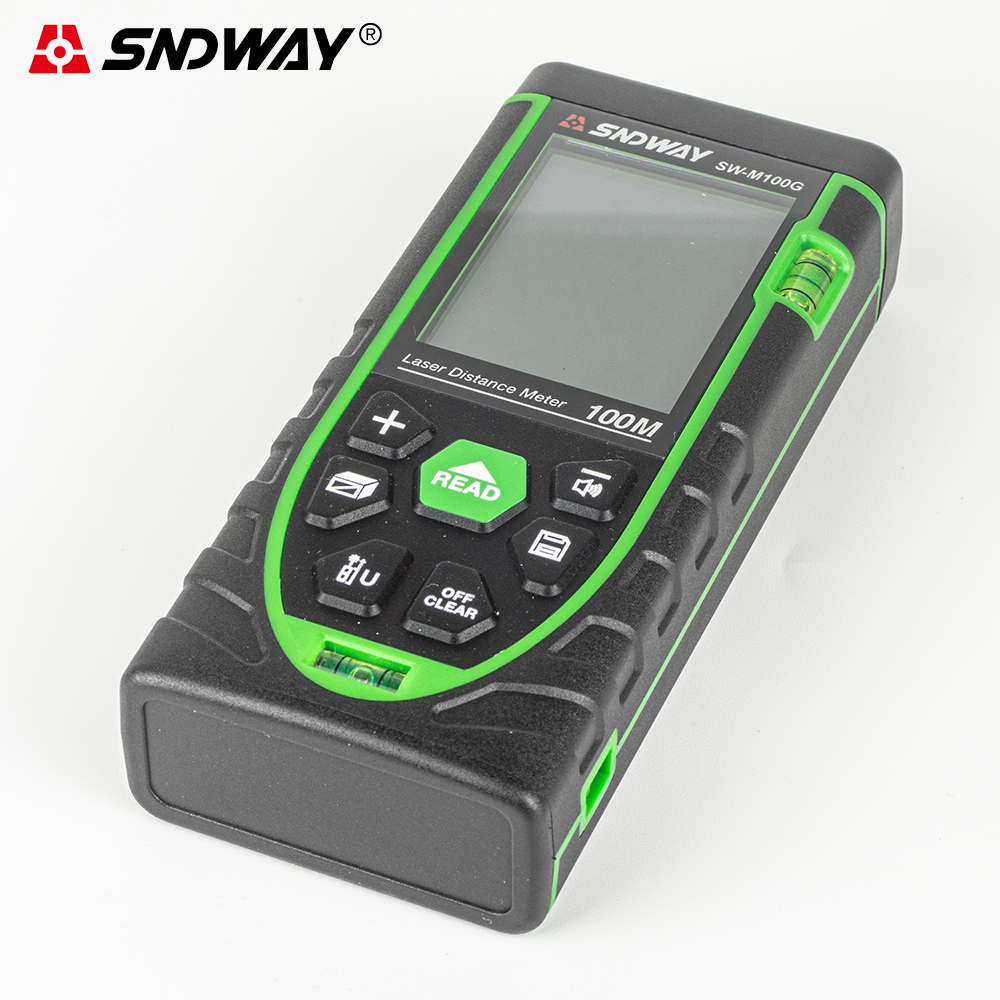 [Có VAT] Thước đo khoảng cách SNDWAY bằng tia Laser Xanh M50G M70G M100G 2 PIN