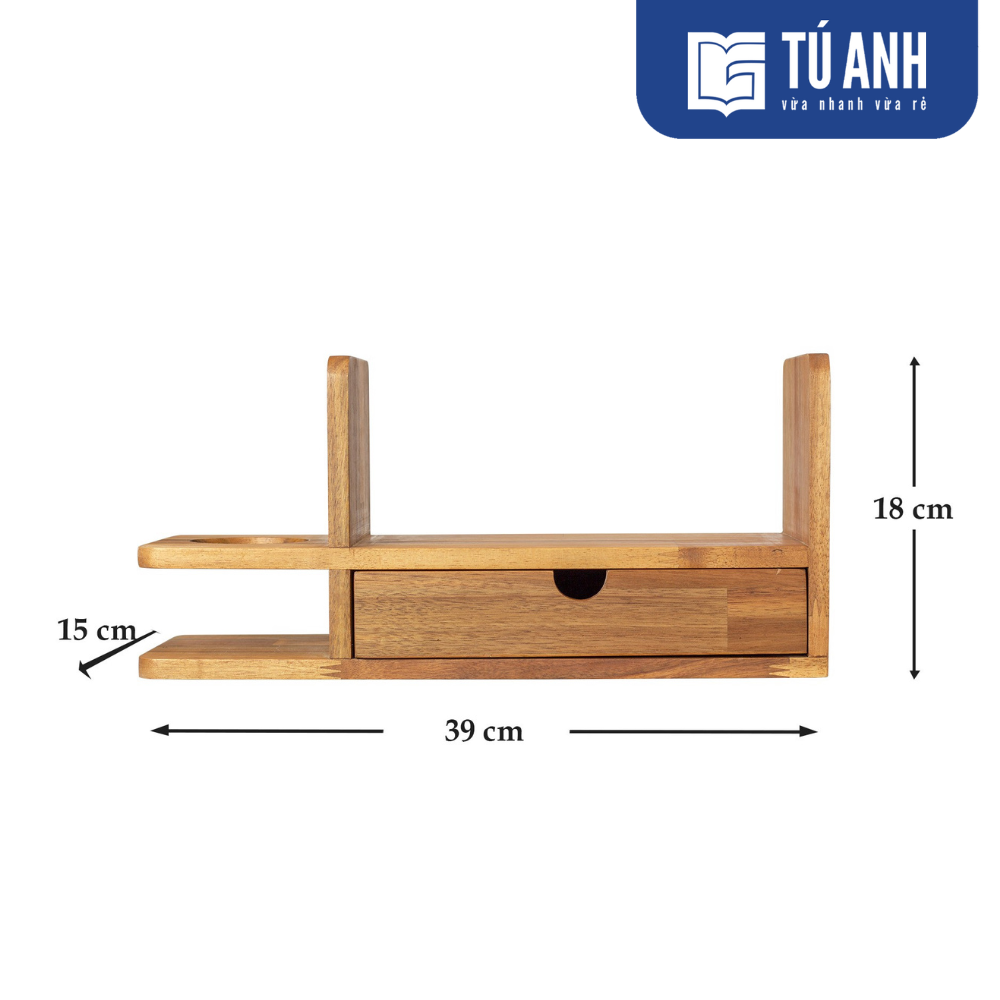 KỆ ĐỂ BÀN GLENDA [Gỗ Tràm tự nhiên]