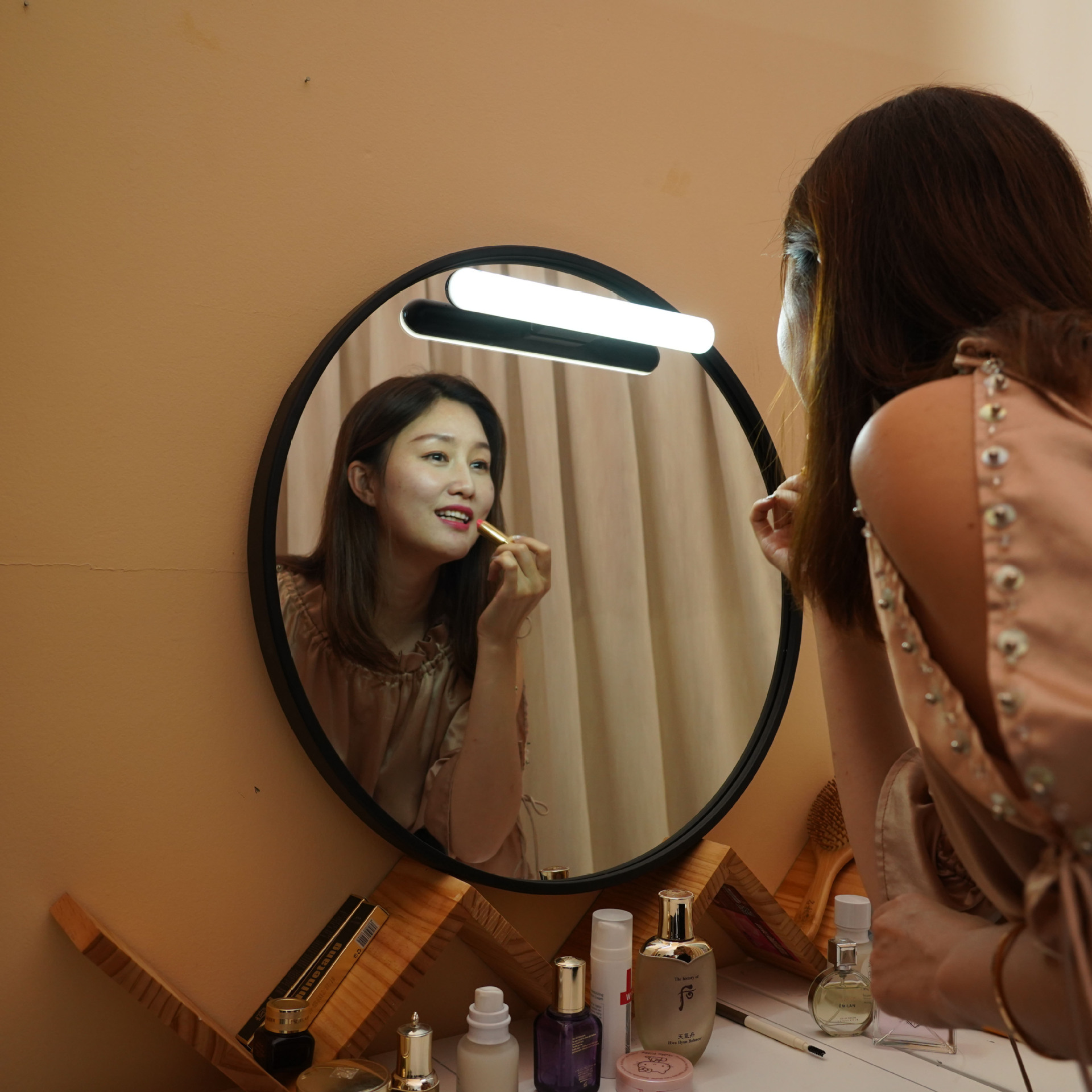 Đèn Trang Điểm, Đèn Đọc Sách Đa Năng Tháo Được, Điều Chỉnh Độ Sáng Dùng Pin Sạc