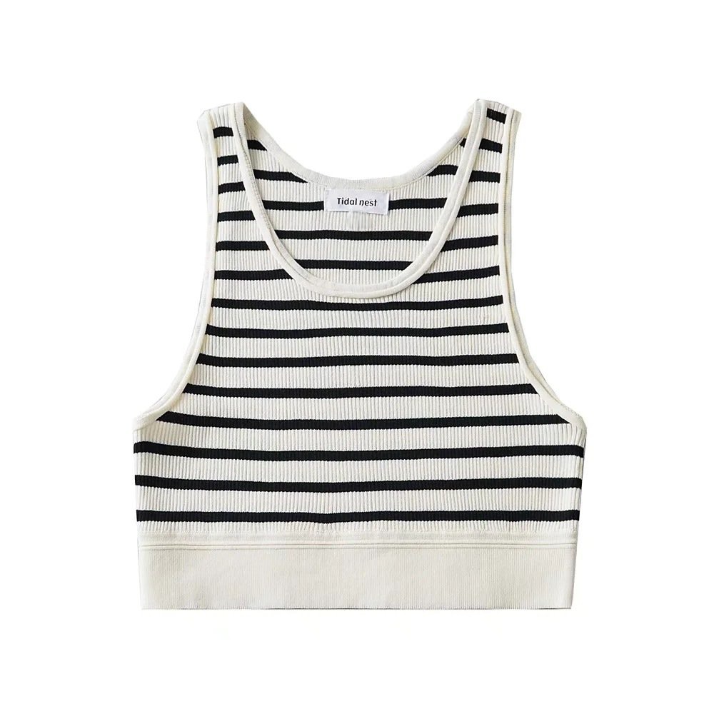 Croptop 3 lỗ sọc ngang