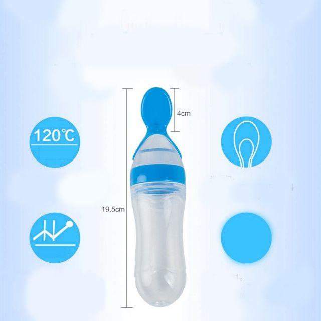 Bình thìa ăn dặm silicon siêu mềm cho bé