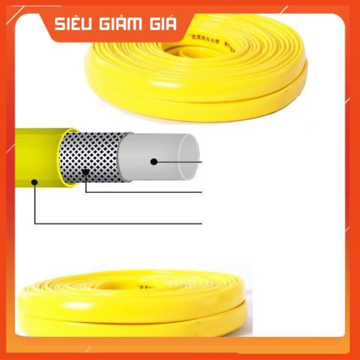 Bộ dây vòi xịt nước rửa xe,tưới cây .tăng áp 3 lần,loại 7m,10m 206701-2 đầu đồng,cút đồng+ tặng móc khoá