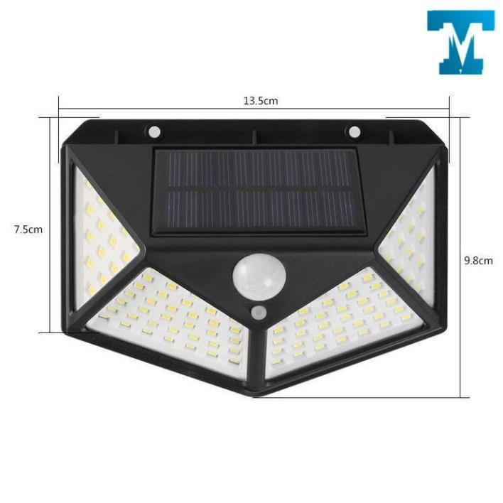 Đèn cảm ứng năng lượng mặt trời có cảm biến hồng ngoại 3 chế độ sáng 100LED đèn  cảm ứng hồng ngoại