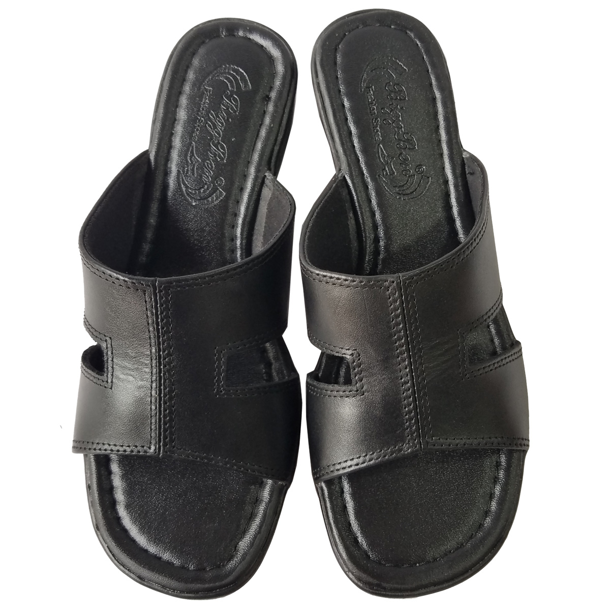 Dép Đế Xuồng Nữ BIGBEN Da Bò Thật Cao 5 Phân DX60