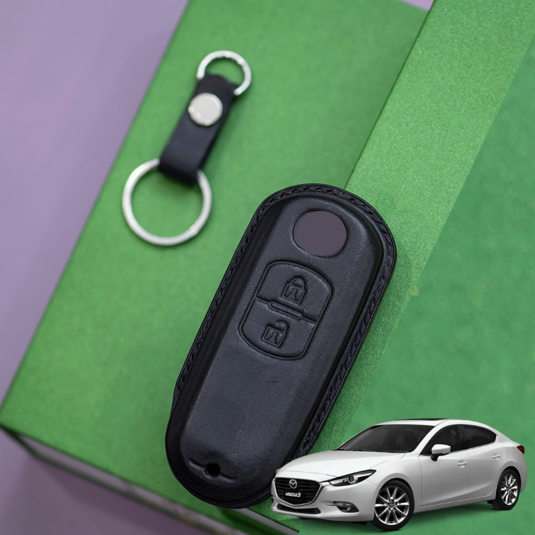Bao Da Chìa Khóa ô tô MAZDA 3 | Bọc chìa khóa ô tô da thật khâu tay