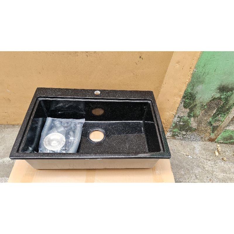 Chậu rửa chén đá nhân tạo 1 hộc đen
