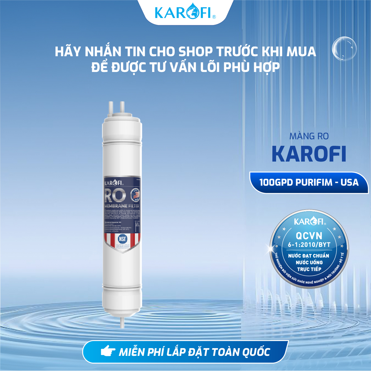 Màng RO 100GPD Purifim USA (Mỹ) - Hàng chính hãng