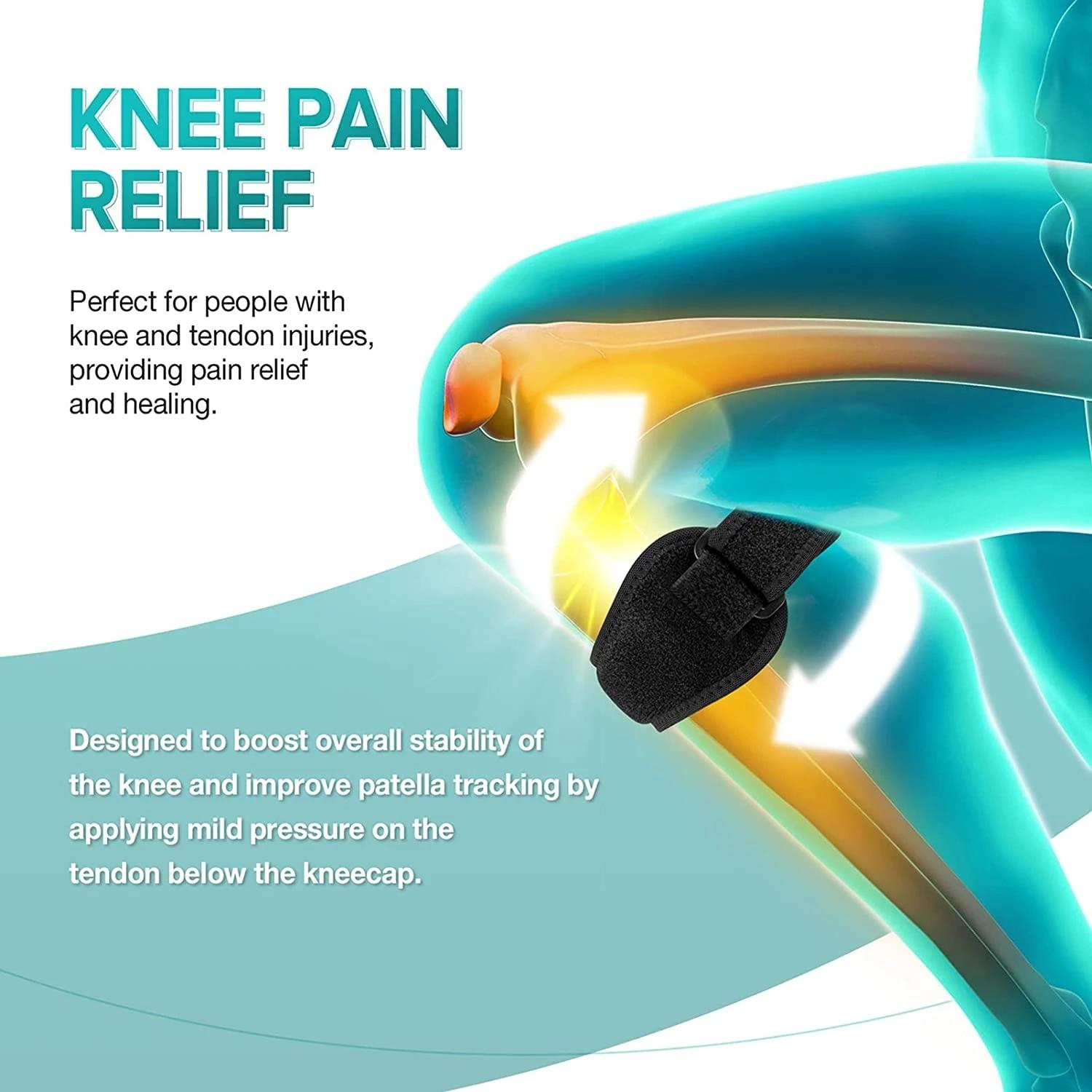 Aolike 1pcs thể thao patella nẹp dây đeo có thể điều chỉnh dây đeo đầu gối hỗ trợ đầu gối bảo vệ bóng chuyền bóng rổ bóng rổ Color: Type A--Silver