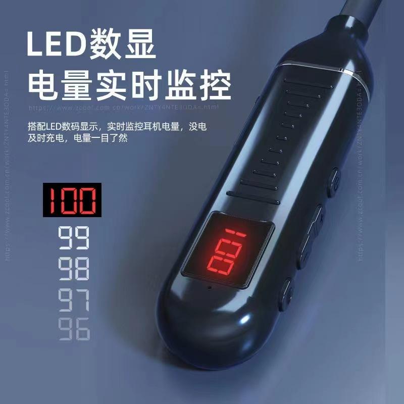 Đảm bảo chất lượng tai nghe Bluetooth đeo cổ mới, màn hình kỹ thuật số dung lượng lớn, tai nghe Bluetooth đeo cổ hút nam châm không dây trong tai