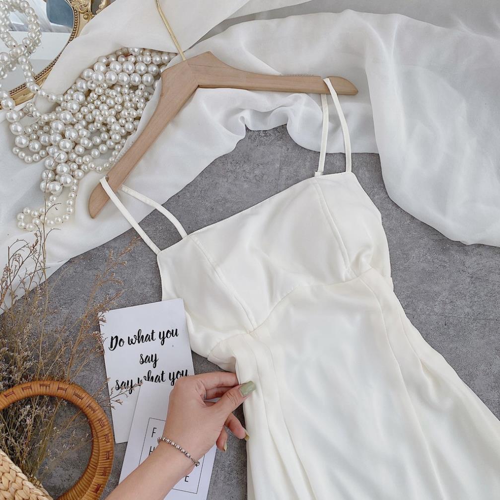 Đầm Body Thun Trắng Cổ Phối Viền Đen Logo Ngực Xinh Xắn Chất Vải Cao Cấp Ôm Sát Lên Dáng Siêu Xinh