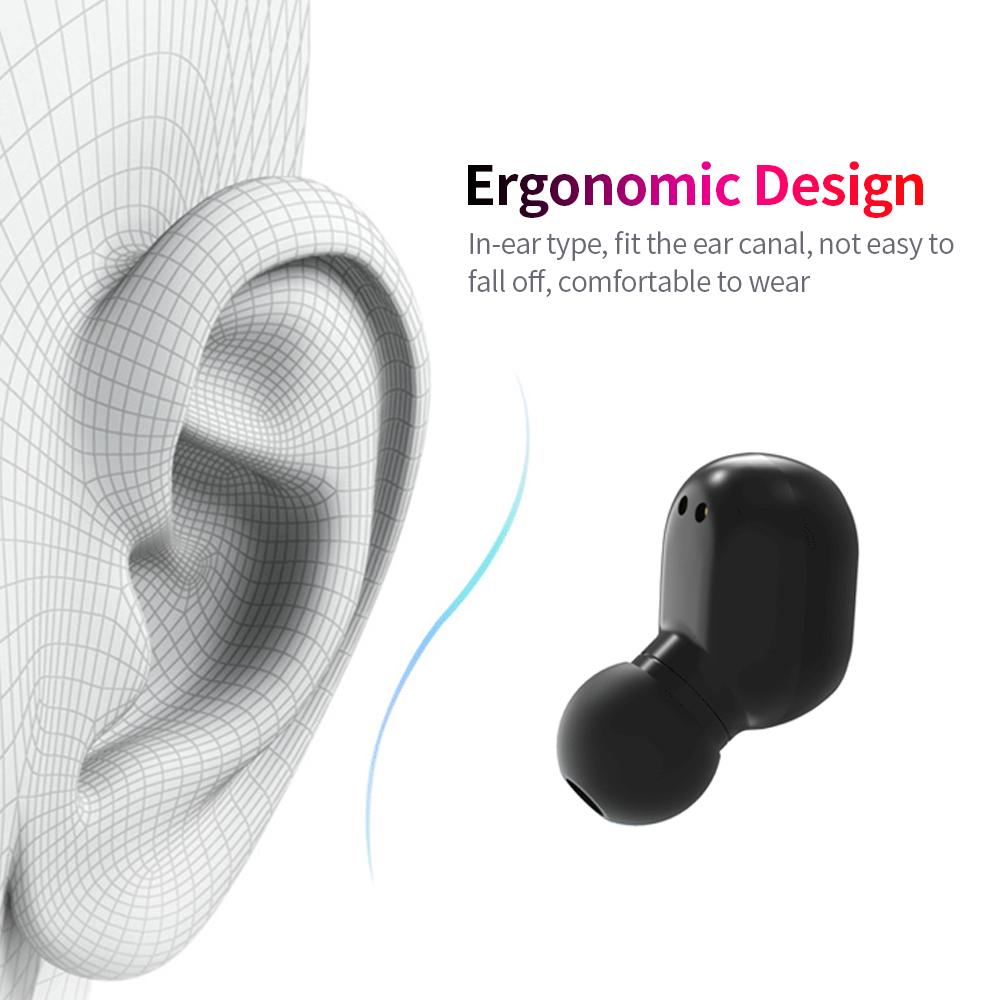 E7S Wireless BT5.0 Headphones In-ear Sports Earbuds with LED Display Screen HiFi Sound Quality Smart Touch Control