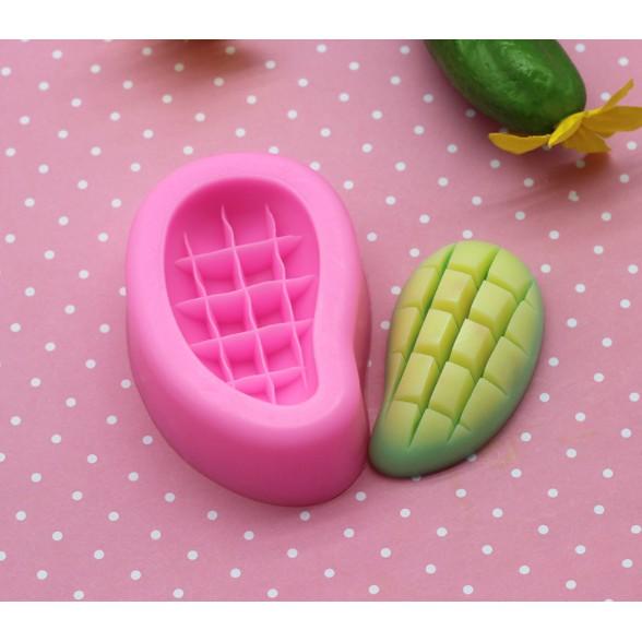 Khuôn silicon 3d làm bánh làm rau câu mẫu Quả xoài xắt miếng