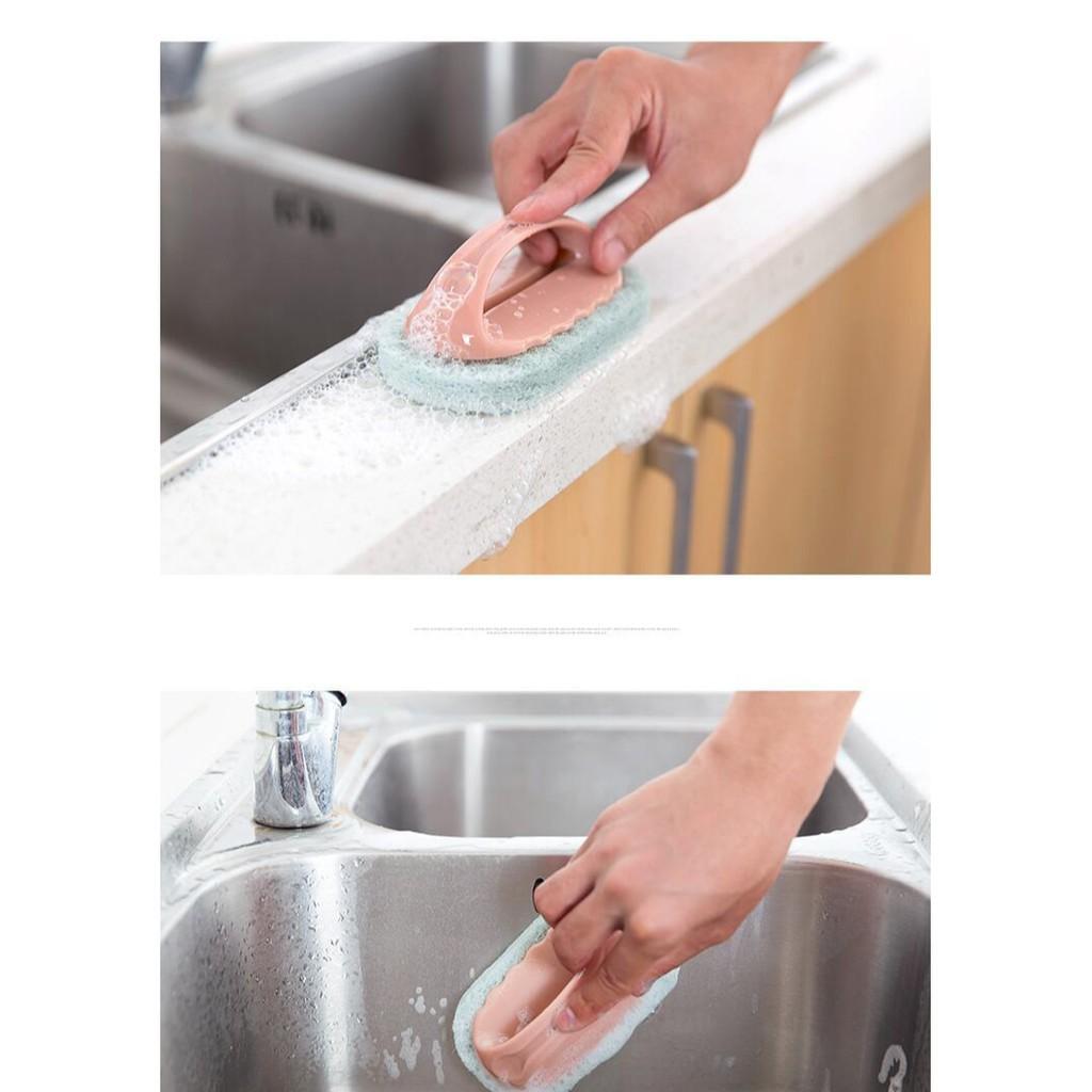 Bàn chải cọ nhà bếp nhà vệ sinh tiện lợi Bàn chải đa năng có tay cầm