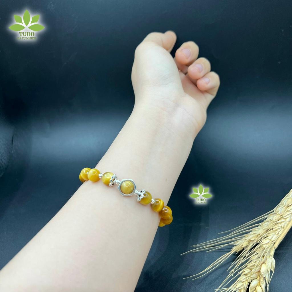 Vòng Tay Nữ Đẹp - Vòng Phong Thủy Mệnh Thủy, Kim TUDO VCBMHVT AG925 Charm Trăng, Sao B56K500