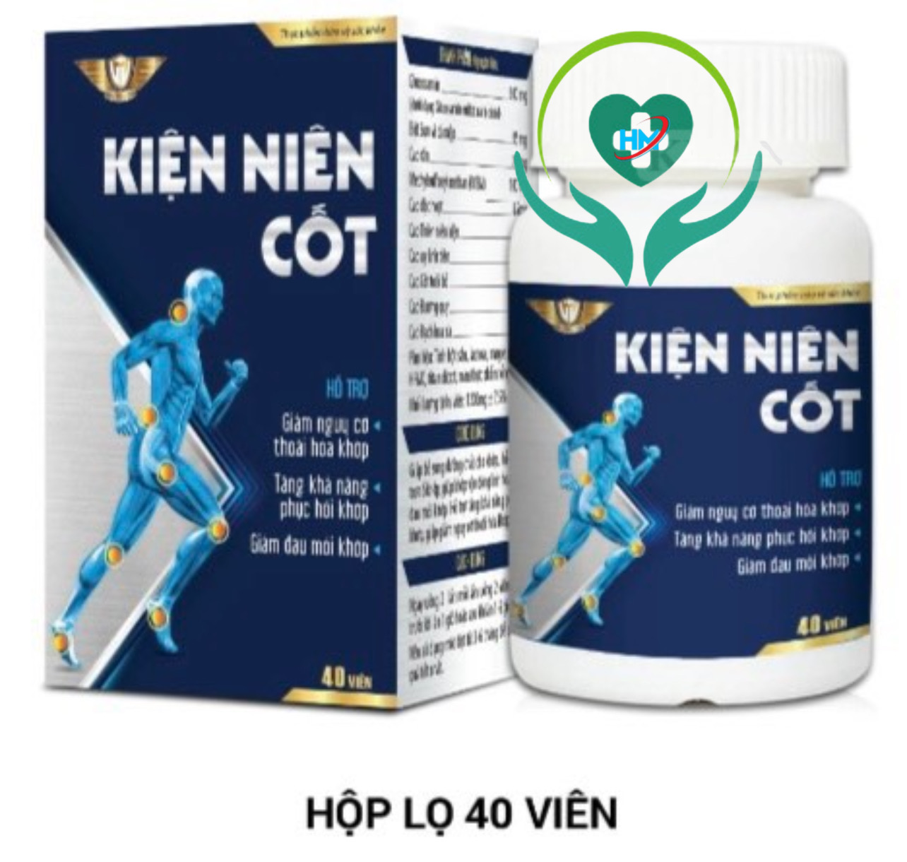 Viên uống Kiện niên cốt Vinh Thịnh Vượng VV, hộp 40v, hỗ trợ các trường hợp đau mỏi, thoái hoá khớp