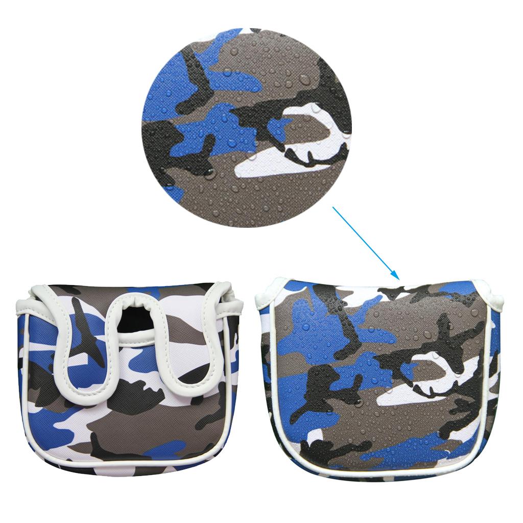 Golf Mallet Putter Headcover, Heel Shaft, Magnetic Closure, Camouflage, Golf Head Cover, Design Fits All Brands