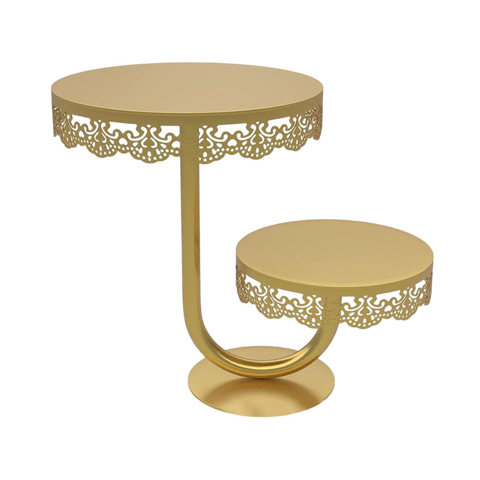 2 Tier Cake Stand Display Holder Iron Round for Wedding Birthday