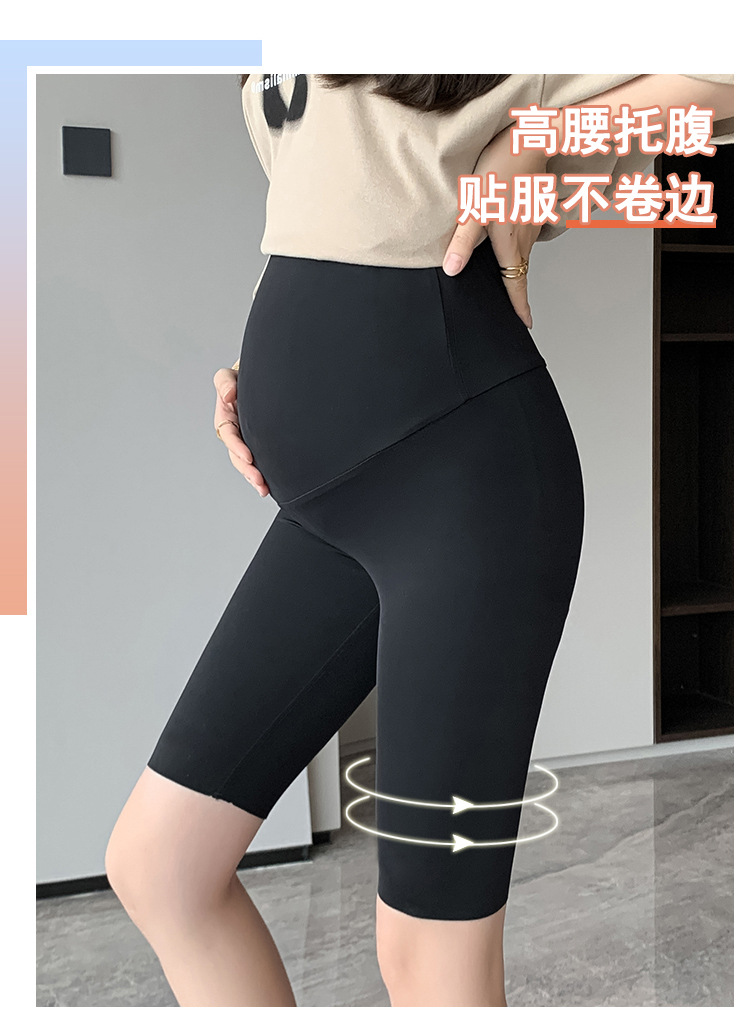 Quần legging bầu, quần ngố bầu tập yoga thun trơn co giãn, đáp bụng chun chỉnh