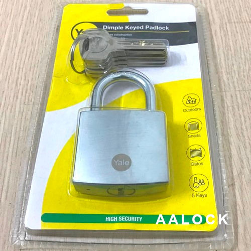 Ổ khóa bấm Yale Y120D/50/127/1/5 size 50 chìa vi tính- khoá chống trộm, chống cắt cao cấp của Mỹ