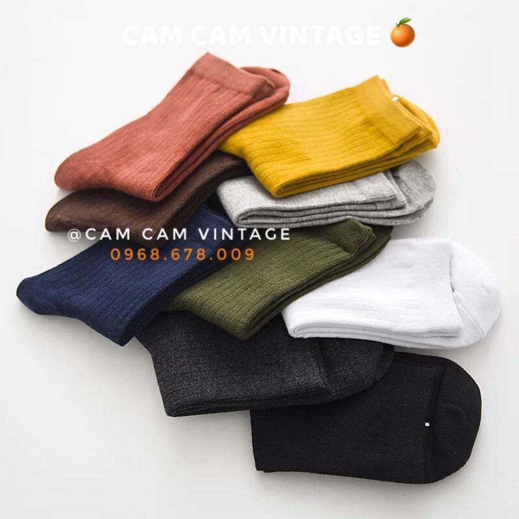 TẤT CAO CỔ NỮ VỚ CAO CỔ NỮ TẤT VINTAGE KOREAN BASIC SOCKS TẤT VỚ UNISEX