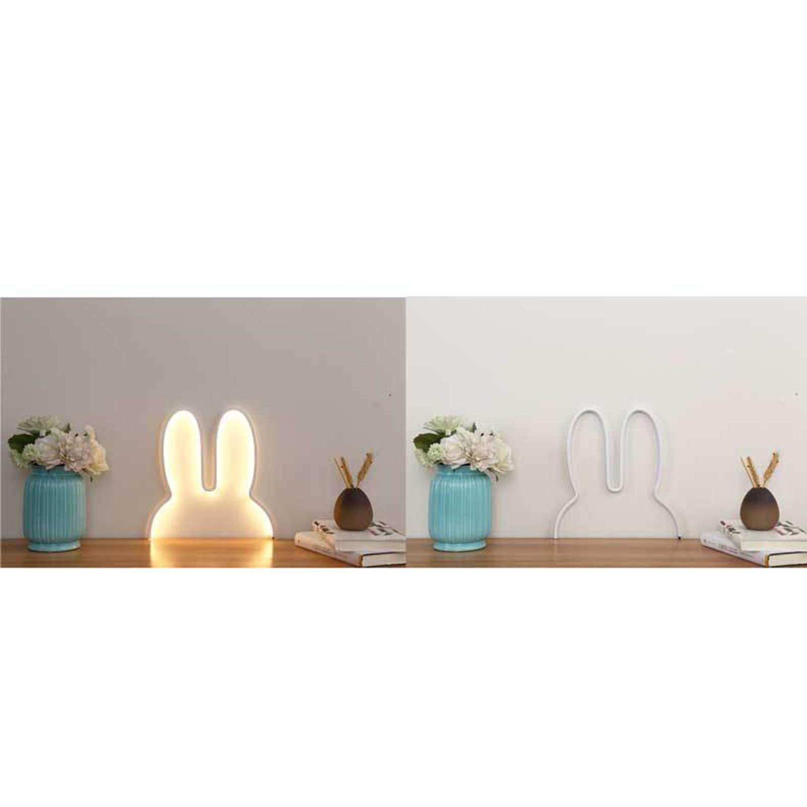 Rabbit Night Light USB Powered Beside Lights Kids Table Lamp