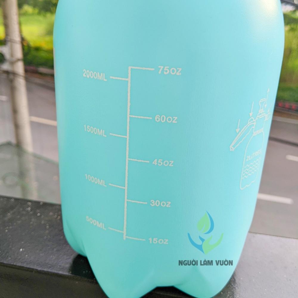 Bình xịt tưới cây phun sương 2 lít màu xanh biển tặng kèm cây nối dài 20cm